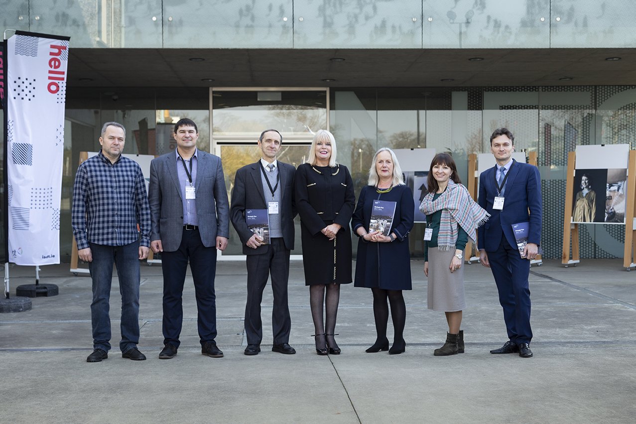 Minister Mitchell O'Connor, Dr. Annie Doona and Vice Rector Lyubchak and his staff from Sumy State University Ukraine