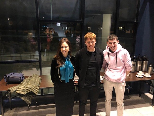 Winners Martha Gilheaney, Ronan Seery and Hugh Devine