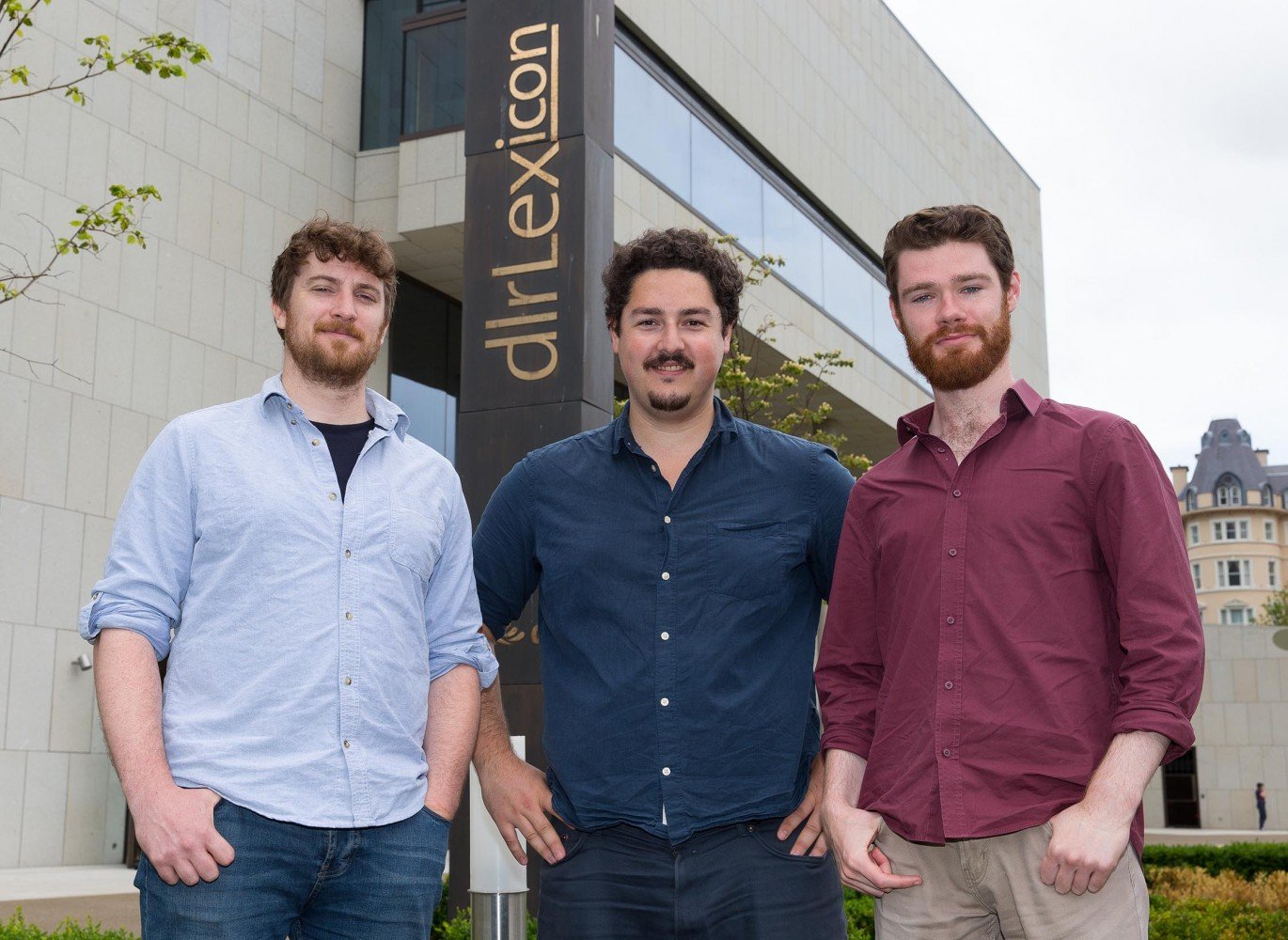 First Frames winners Luke Leslie, Writer and Director of the film Haste. Bjorn Mac Giolla, Producer of the film The Lighthouse. Ciaran Hickey, Writer and Director of the film The Lighthouse. Photo by Peter Cavanagh