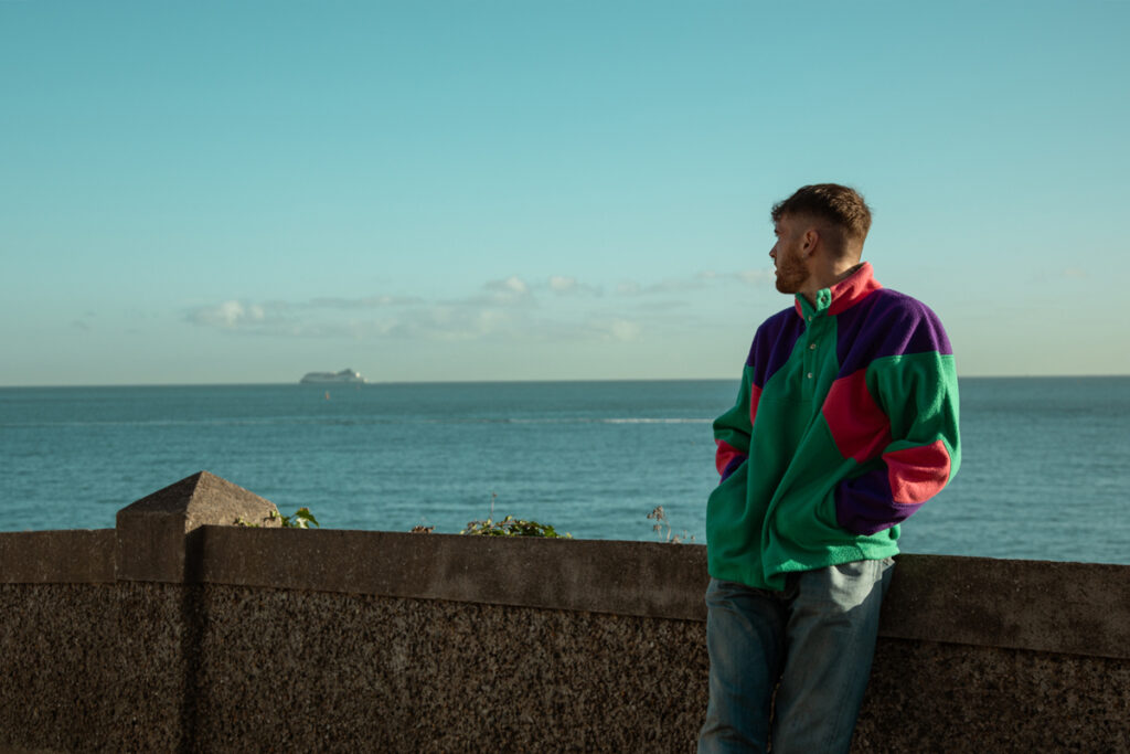 Student looking out to sea